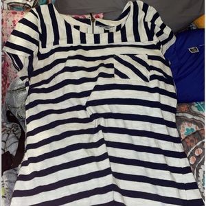 Old Navy, Medium, Navy and white striped T-shirt dress